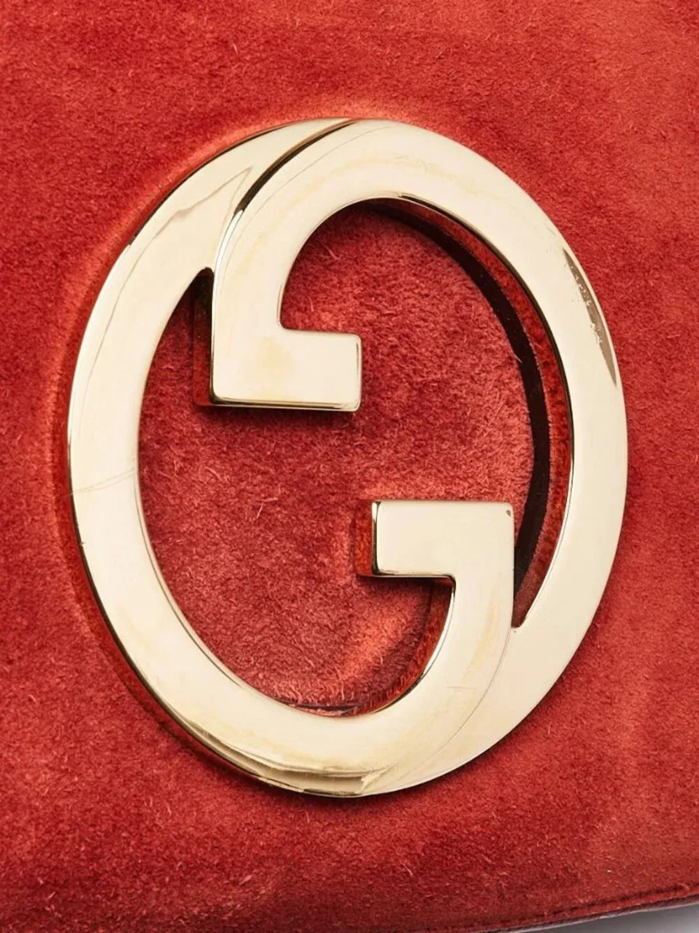 Gucci Red Suede Blondie Crossbody Bag - Picture 6 of 12